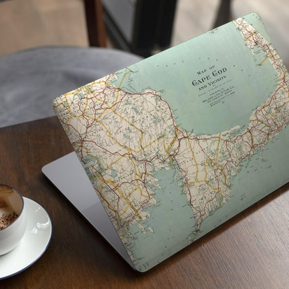 DesignSkinz The Vintage Map of Cape Cod Full-Body Skin Decal Wrap Cover for MacBook Air 15" M2/M3 (A2941/A3114)