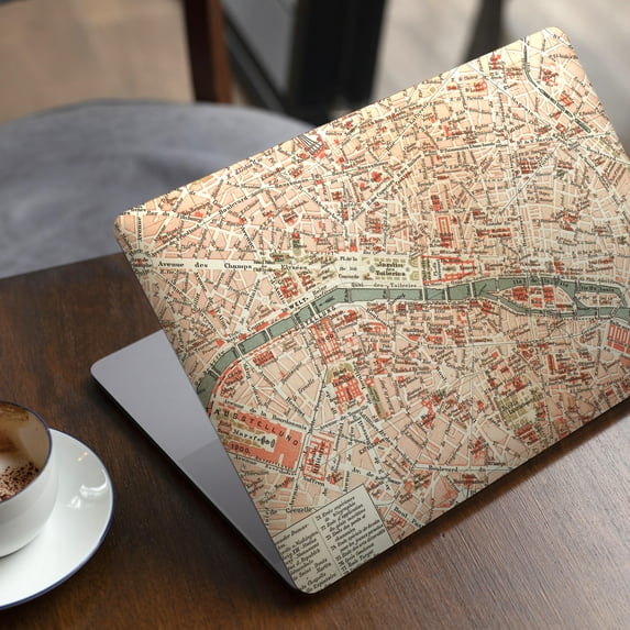 DesignSkinz The Vintage Paris Overview Map Full-Body Skin Decal Wrap Cover for MacBook Pro 13" with Touch Bar (A2289/A2251)
