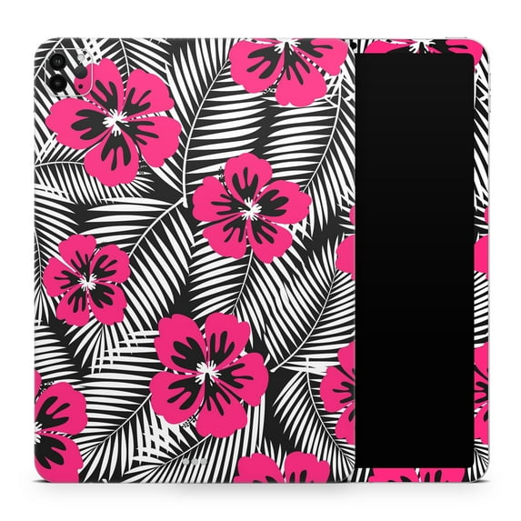 DesignSkinz Tropical Summer Hot Pink Floral Full-Body Skin Decal Wrap Cover for iPad 5th Gen 9.7”(A1822/A1823)
