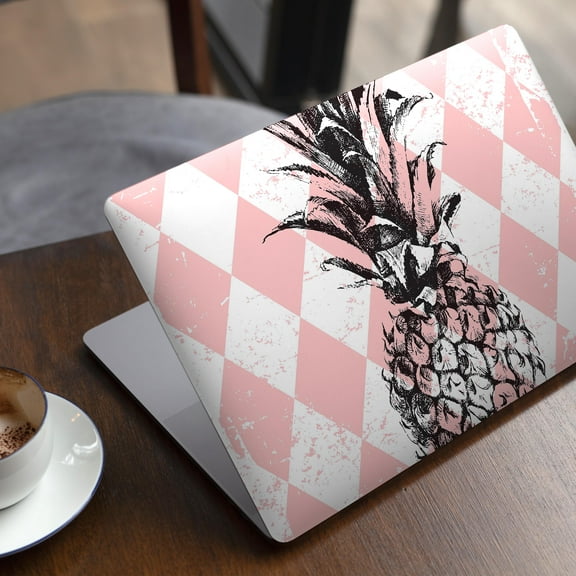 DesignSkinz Tropical Summer Pink Pineapple v1 Full-Body Skin Decal Wrap Cover for MacBook 12" Retina (A1534)