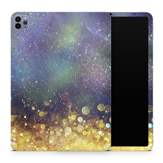 DesignSkinz Unfocused MultiColor Gold Sparkle Full-Body Skin Decal Wrap Cover for iPad 9th Gen 10.2” (A2602/A2604)