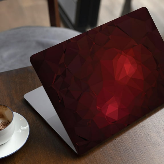 DesignSkinz Varying Shades of Red Geometric Shapes Full-Body Skin Decal Wrap Cover for MacBook Pro 16" (A2141)