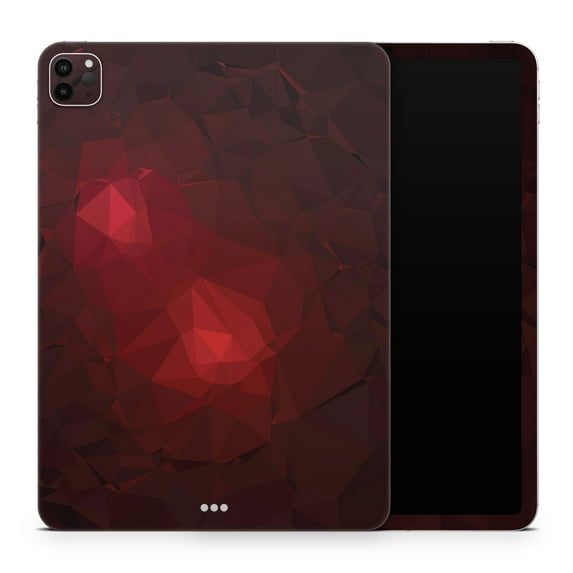 DesignSkinz Varying Shades of Red Geometric Shapes Full-Body Skin Decal Wrap Cover for iPad 10.9" 10th Gen (A2696/A2757/A2777)