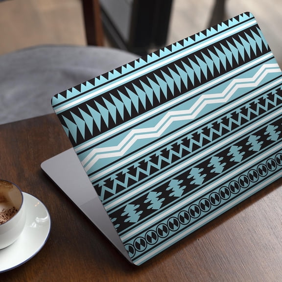 DesignSkinz Vector Blue & Black Aztec Pattern V2 Full-Body Skin Decal Wrap Cover for MacBook 12" Retina (A1534)