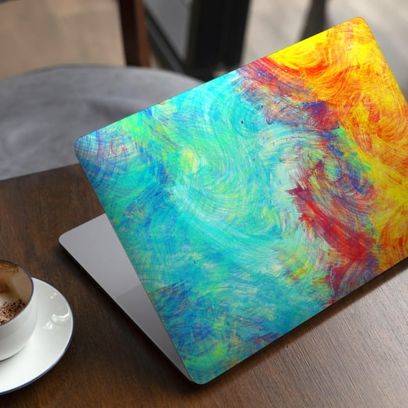 DesignSkinz Vibrant Colored Messy Painted Canvas Full-Body Skin Decal Wrap Cover for MacBook Pro 15" with Touch Bar (A1707/A1990)