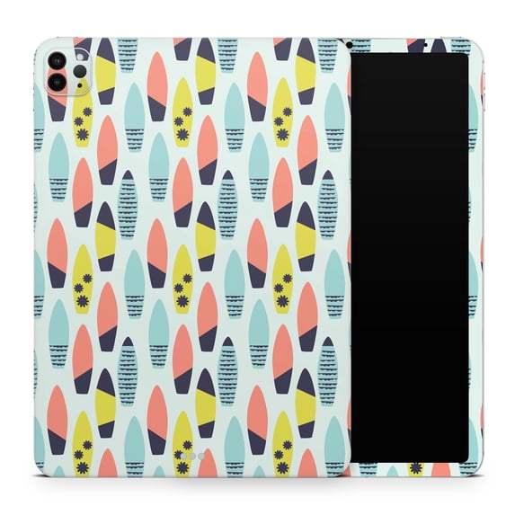 DesignSkinz Vibrant Colored Surfboard Pattern Full-Body Skin Decal Wrap Cover for iPad Pro 11” 2nd Gen (A2228/A2068/A2230/A2231)