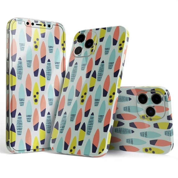 DesignSkinz Vibrant Colored Surfboard Pattern Full-Body Skin Decal Wrap Cover for iPhone 16