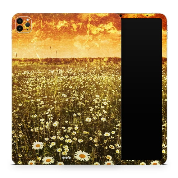 DesignSkinz Vintage Glowing Orange Field Full-Body Skin Decal Wrap Cover for iPad 10.9" 10th Gen (A2696/A2757/A2777)