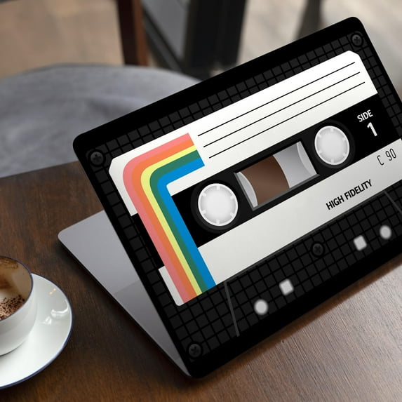 DesignSkinz Vintage Retro Audio Cassette Tape V1 Full-Body Skin Decal Wrap Cover for MacBook Air 13" (A1466/A1369)