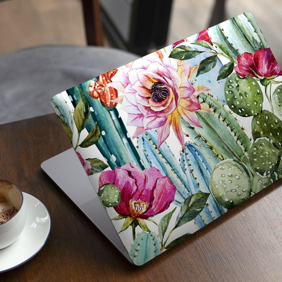 DesignSkinz Vintage Watercolor Cactus Bloom Full-Body Skin Decal Wrap Cover for MacBook 12" Retina (A1534)