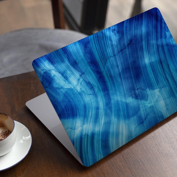 DesignSkinz Vivid Agate Vein Slice Blue V10 Full-Body Skin Decal Wrap Cover for MacBook Air 13" M1 (A2337)