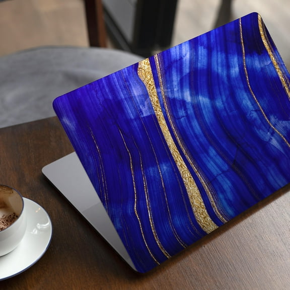 DesignSkinz Vivid Agate Vein Slice Blue V6 Full-Body Skin Decal Wrap Cover for MacBook Pro 13" with Touch Bar (A1706/A1989/A2159)