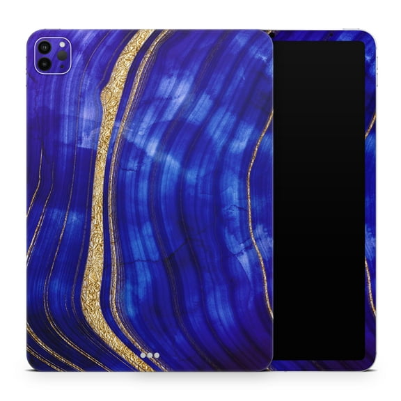 DesignSkinz Vivid Agate Vein Slice Blue V6 Full-Body Skin Decal Wrap Cover for iPad 8th Gen 10.2"(A2270/A2428)