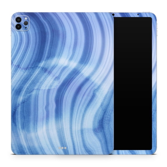 DesignSkinz Vivid Agate Vein Slice Blue V8 Full-Body Skin Decal Wrap Cover for iPad 7th Gen 10.2”(A2197/A2200)