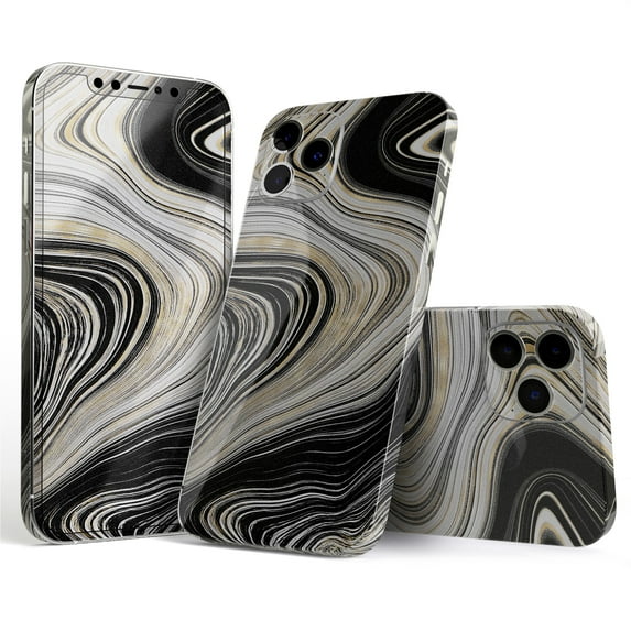 DesignSkinz Vivid Agate Vein Slice Foiled V16 Full-Body Skin Decal Wrap Cover for iPhone SE 2nd 3rd Gen