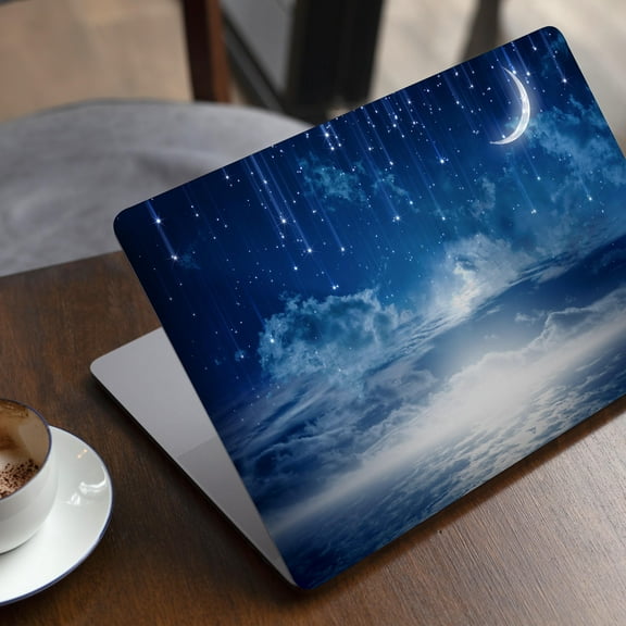 DesignSkinz Vivid Blue Falling Stars in the Night Sky Full-Body Skin Decal Wrap Cover for MacBook 12" Retina (A1534)