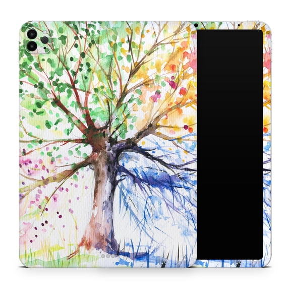 DesignSkinz WaterColor Vivid Tree Full-Body Skin Decal Wrap Cover for iPad Pro 12.9” 2nd Gen (A1670/A1671)