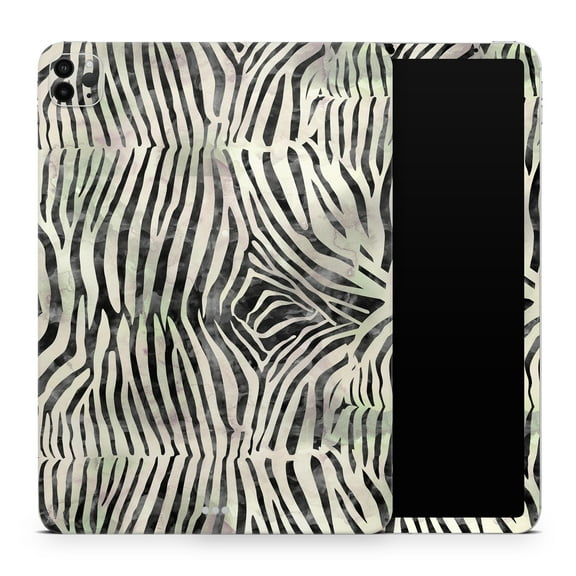 DesignSkinz Watercolor Zebra Pattern Full-Body Skin Decal Wrap Cover for iPad (A1219/A1337)