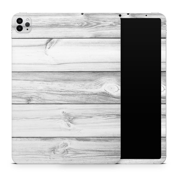 DesignSkinz White & Gray Wood Planks Full-Body Skin Decal Wrap Cover for iPad Mini 6 (A2568)