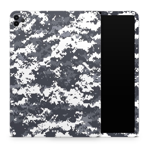 DesignSkinz White and Gray Digital Camouflage Full-Body Skin Decal Wrap Cover for iPad Mini 6 (A2568)