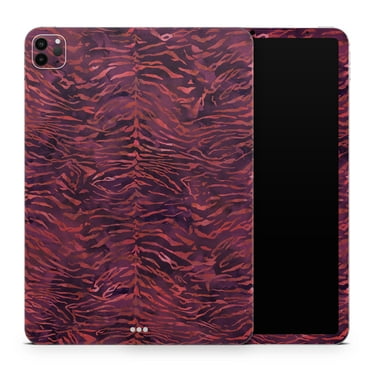 DesignSkinz Wine Watercolor Tiger Pattern Full-Body Skin Decal Wrap Cover for iPad (A1219/A1337)