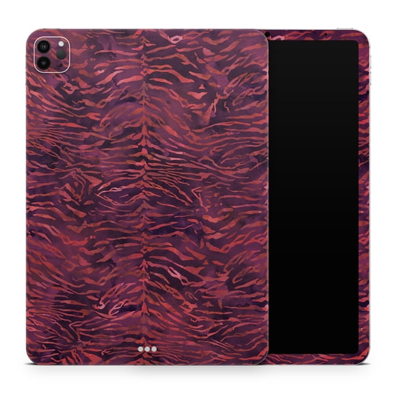 DesignSkinz Wine Watercolor Tiger Pattern Full-Body Skin Decal Wrap Cover for iPad Air 2 (A1566/A1567)