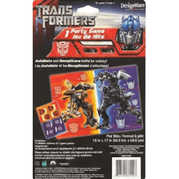 DesignWare - Transformers Party Game (Includes 16 Player Stickers & 1 Game Poster)
