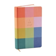 DesignWorks Ink Bound Notebook Journal, 5.125" x 8.25", 256 Lined Pages, Gold Foil Cover, Rainbow Check