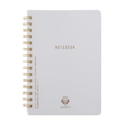 DesignWorks Ink Standard Issue Twin Wire Journal, 160 Lined Pages, 6" x 8.25", Speckled Ivory