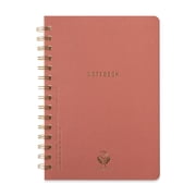 DesignWorks Ink Twin Wire Bound Crest Notebook - Terracotta, 6" x 8-1/4"