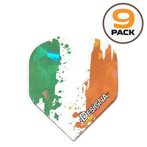 Designa Holographic Ireland Fighting Irish 75 Micron Strong Standard Dart Flights (3 Sets - 9 Flights)