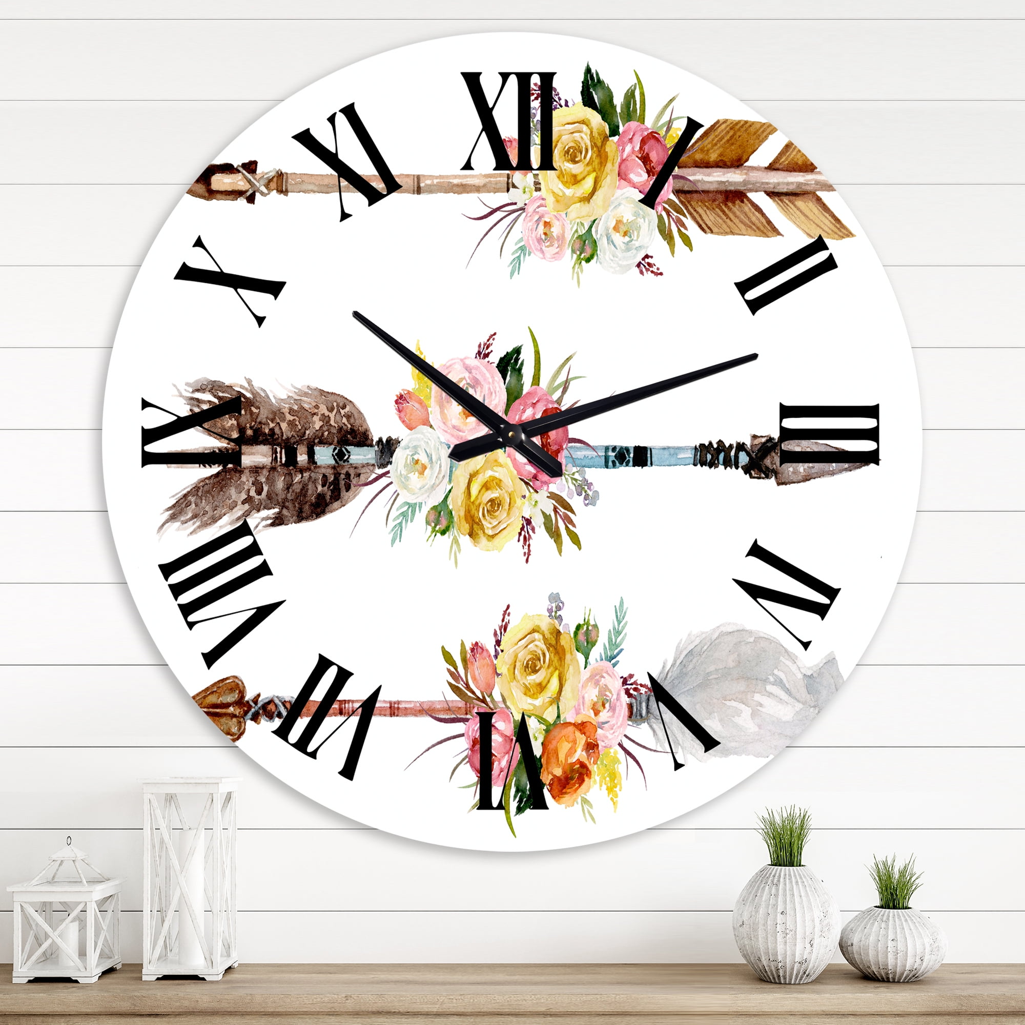 Designart 1" Quartz Bohemian Wall Clock