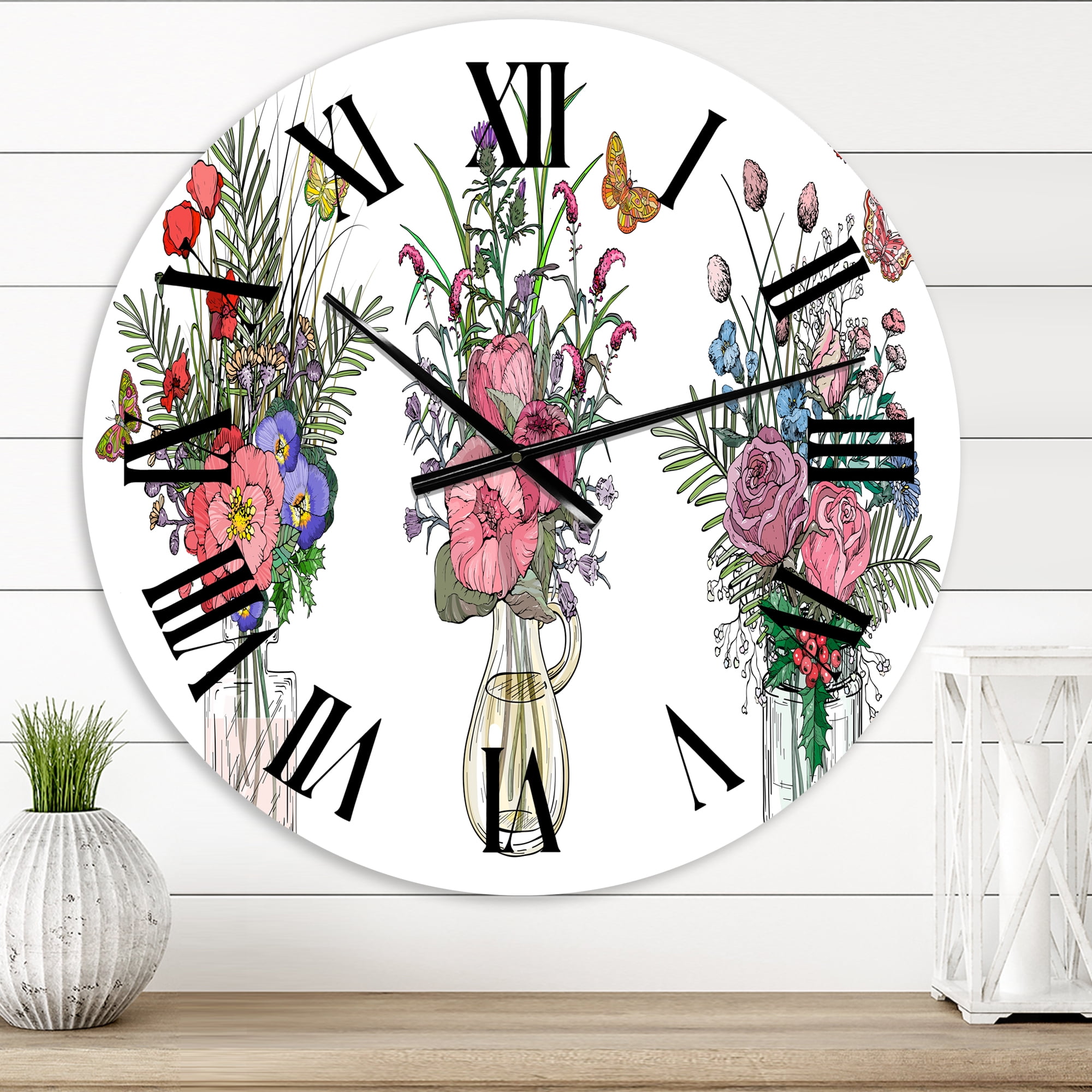 Designart 1" Quartz Farmhouse Wall Clock