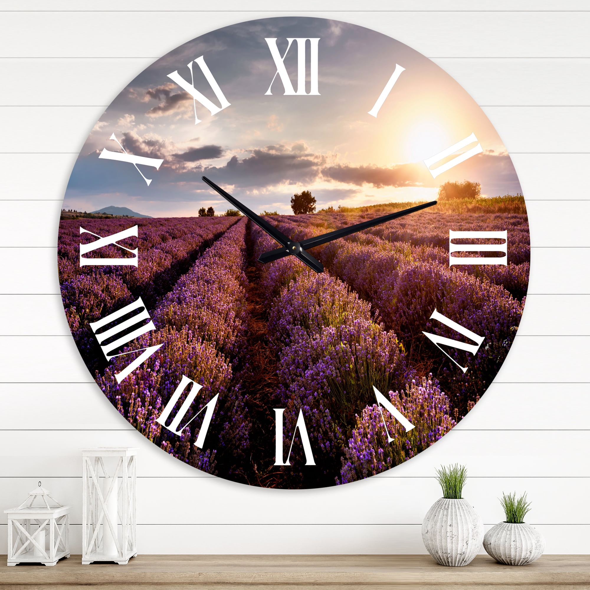 Designart 1" Quartz Farmhouse Wall Clock