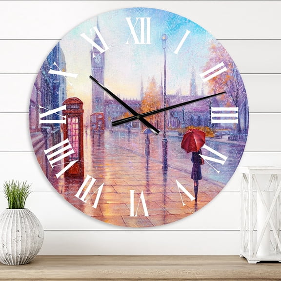 Designart 1" Quartz Farmhouse Wall Clock