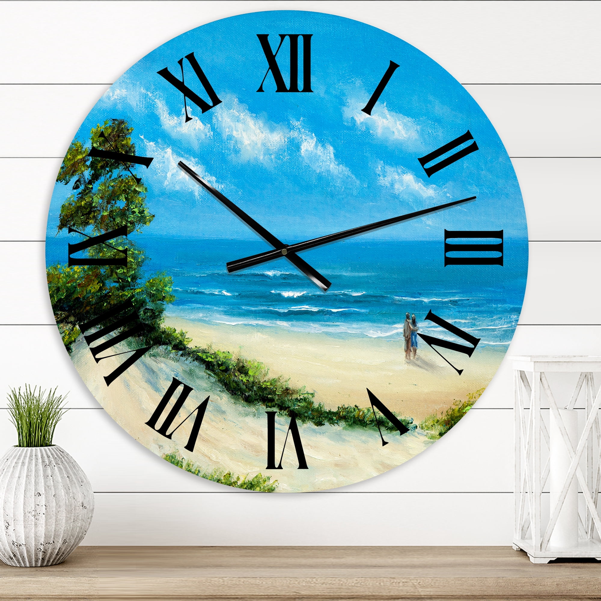 Designart 1 in Coastal Wall Clock