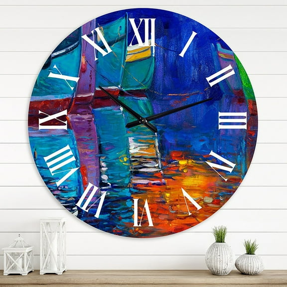 Designart 1 in Coastal Wall Clock
