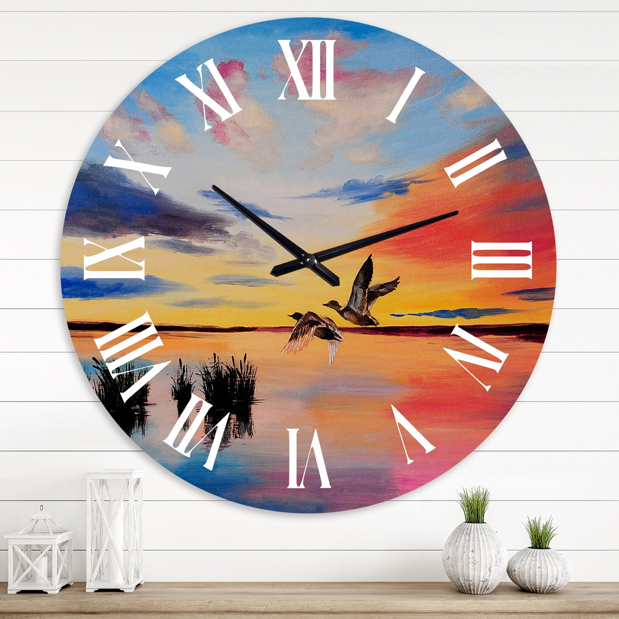Designart 1 in Coastal Wall Clock