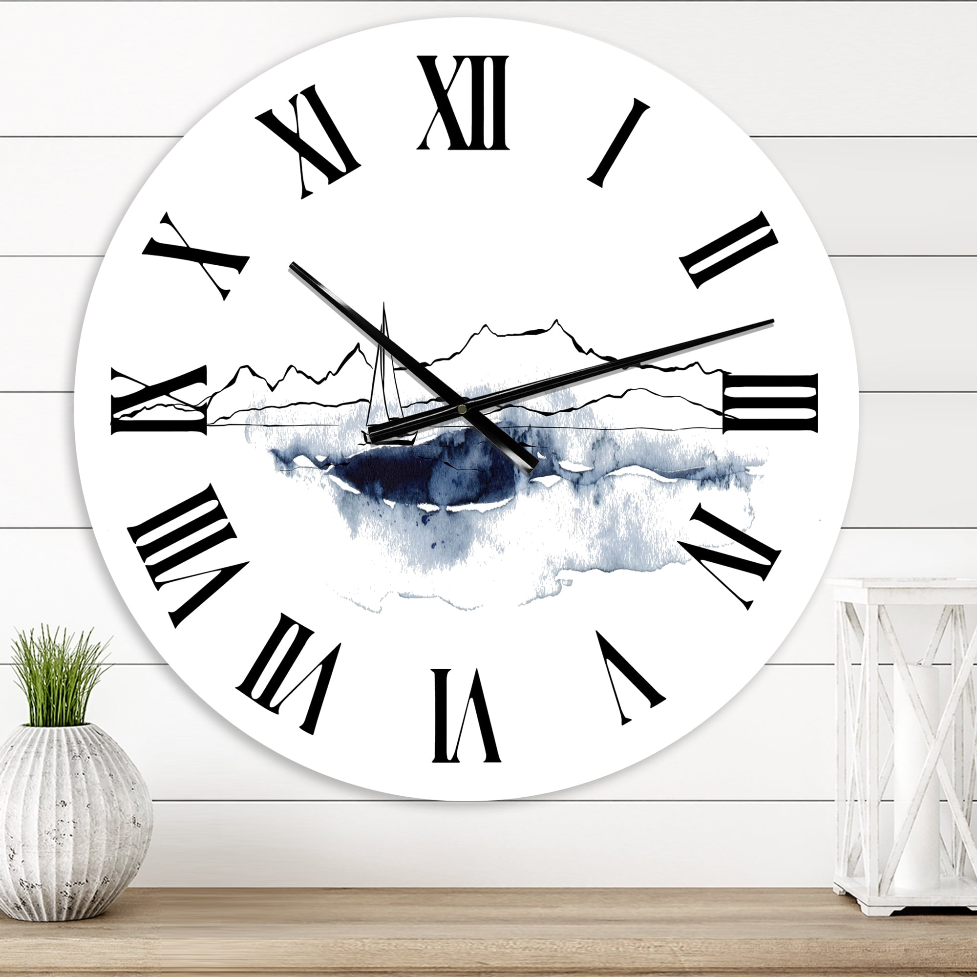 Designart 1 in Coastal Wall Clock