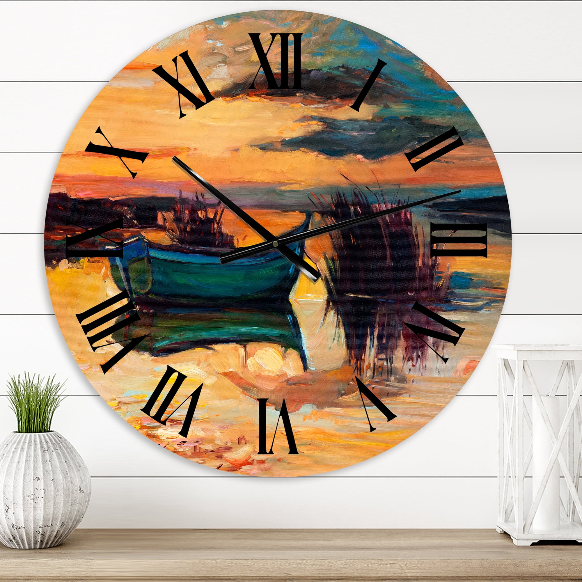 Designart 1 in Coastal Wall Clock