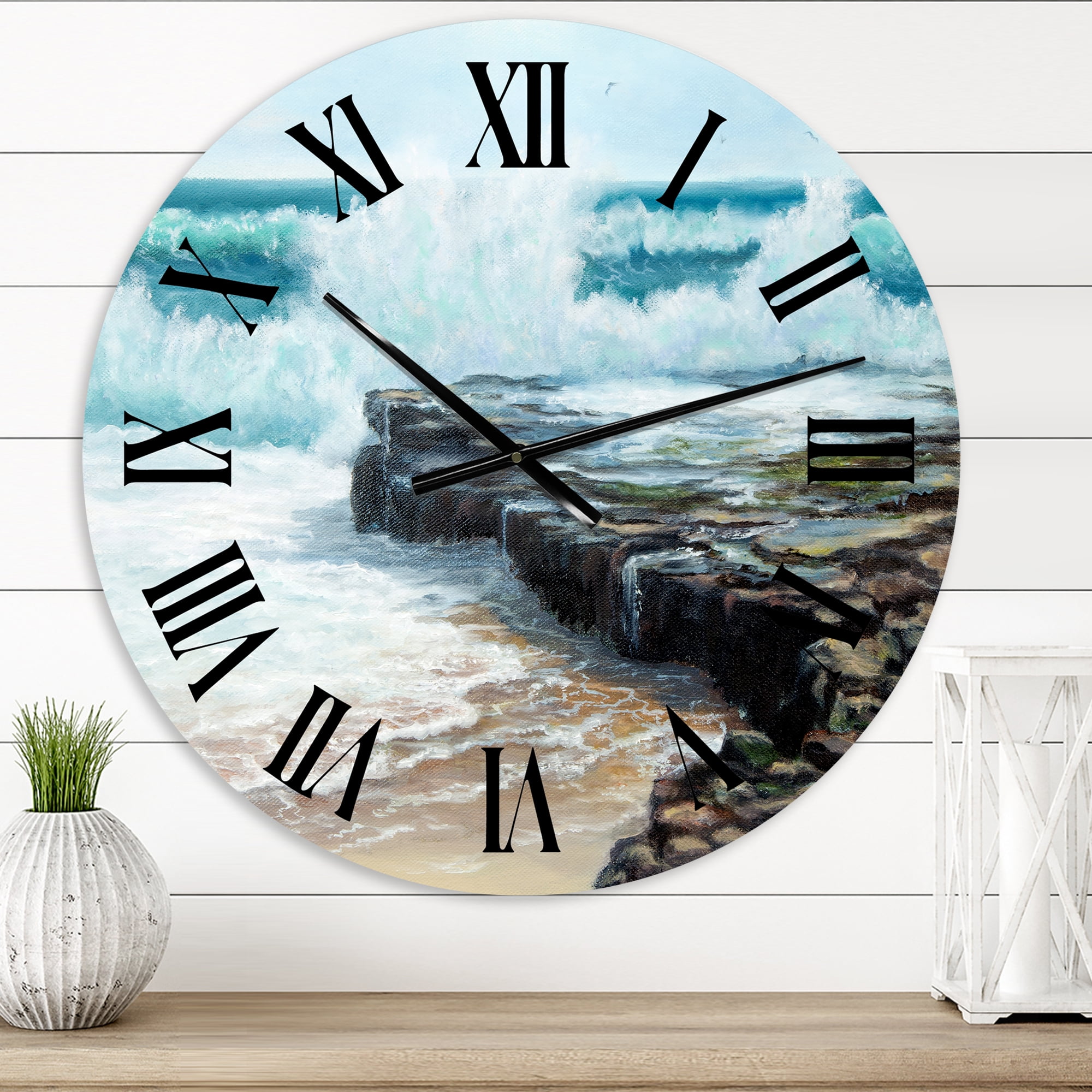 Designart 1 in Coastal Wall Clock