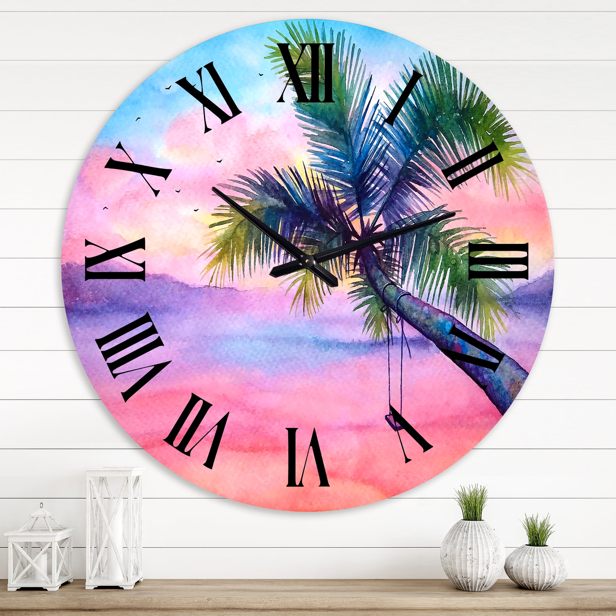 Designart 1 in Coastal Wall Clock