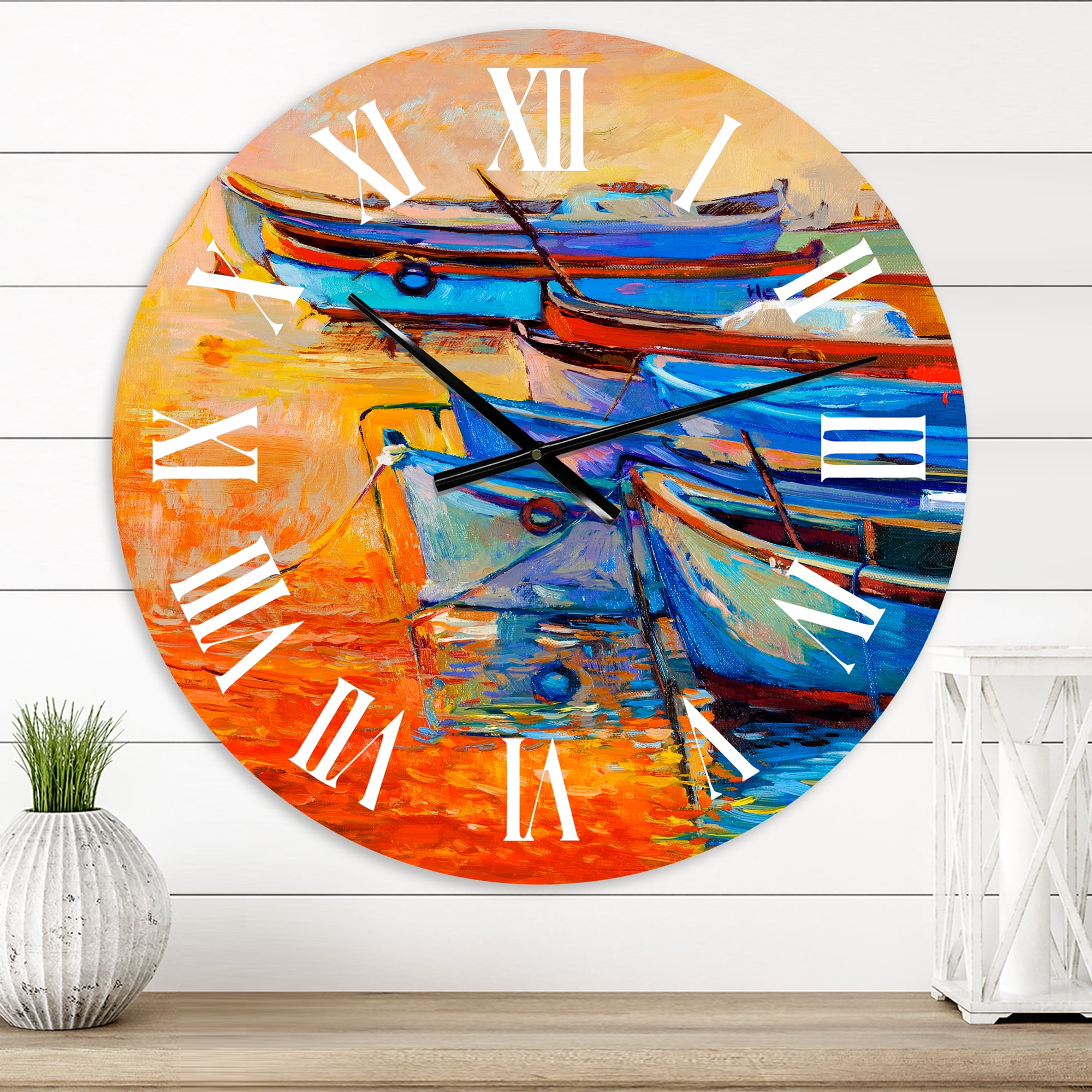 Designart 1 in Coastal Wall Clock