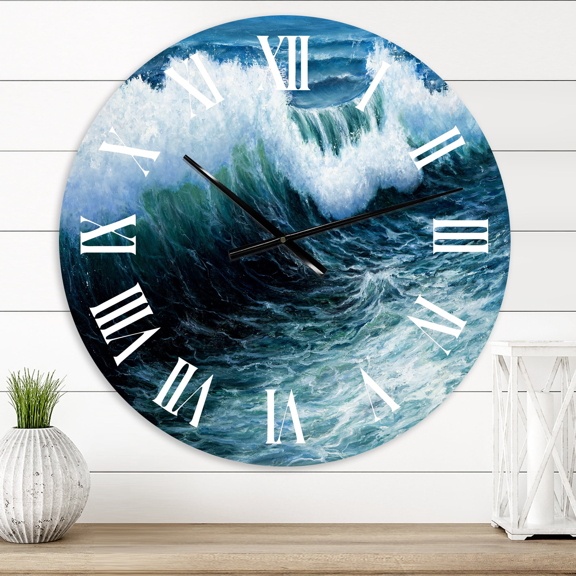 Designart 1 in Coastal Wall Clock