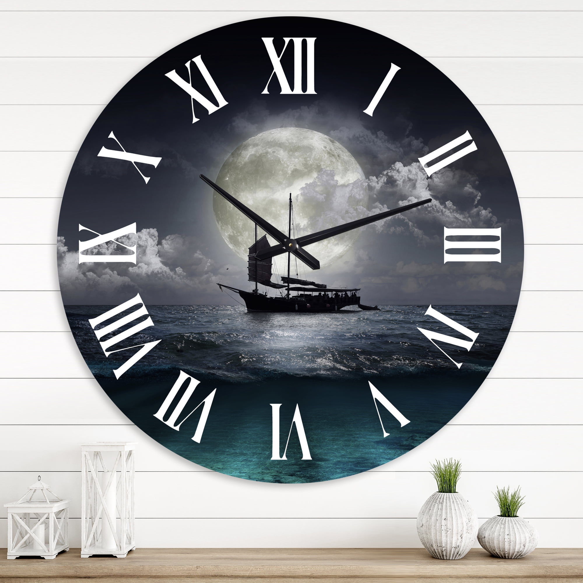Designart 1 in Coastal Wall Clock