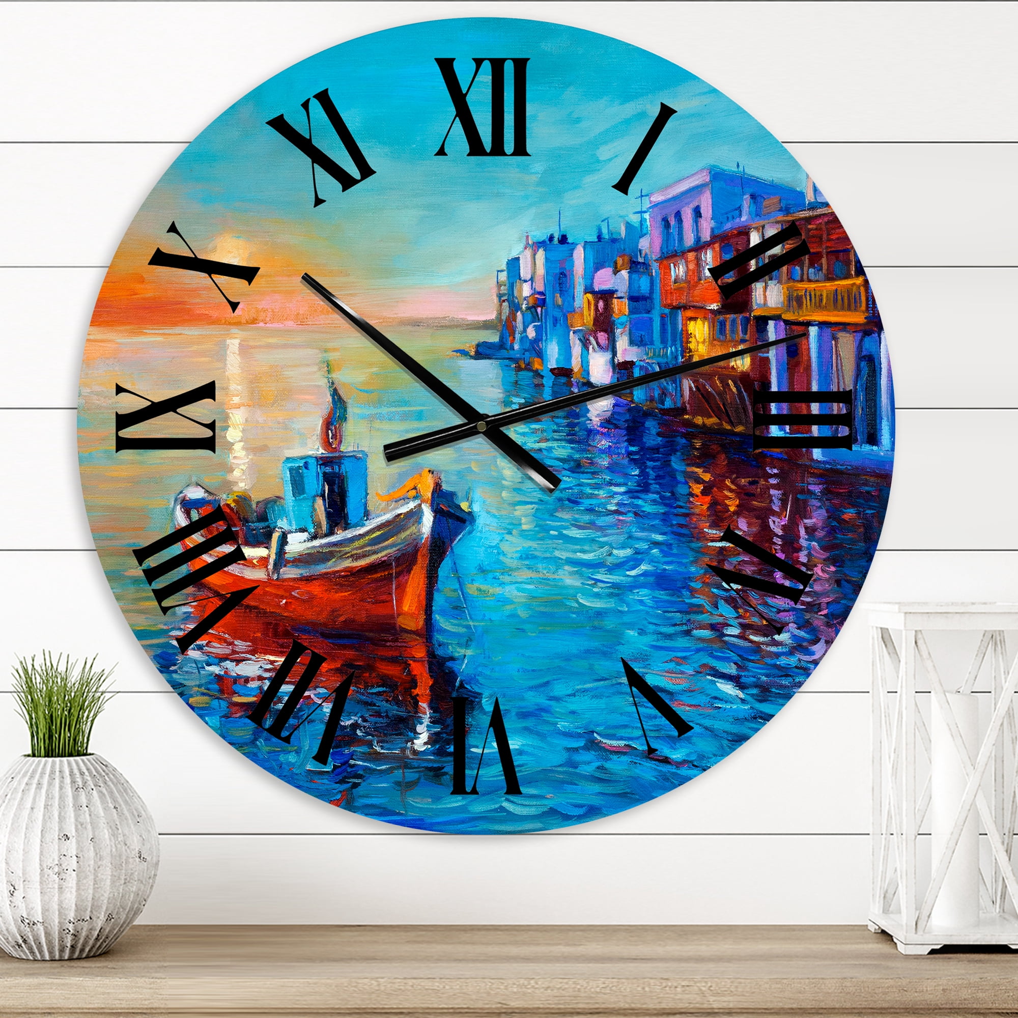 Designart 1 in Coastal Wall Clock