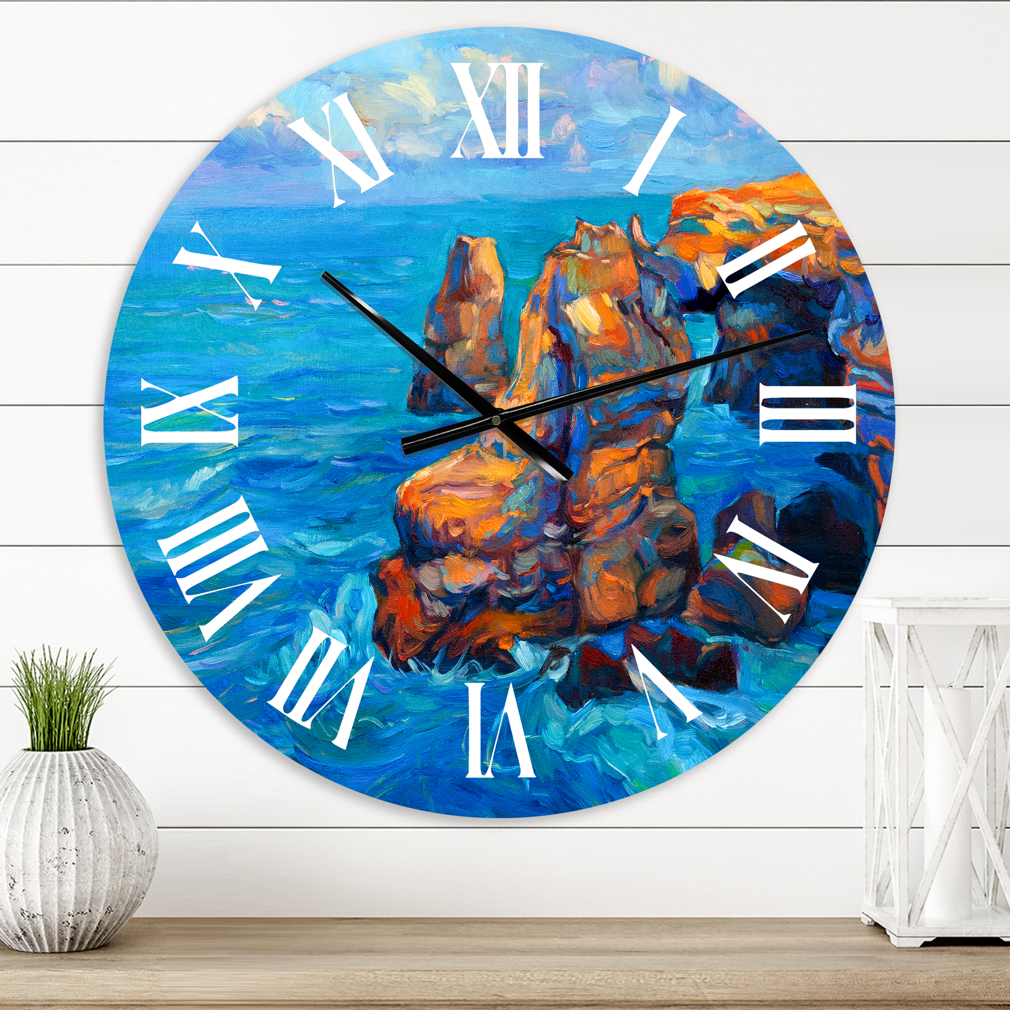 Designart 1 in Coastal Wall Clock