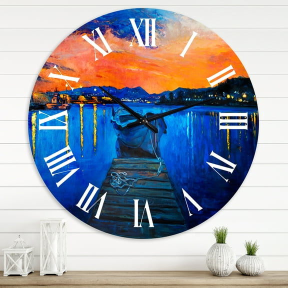 Designart 1 in Coastal Wall Clock