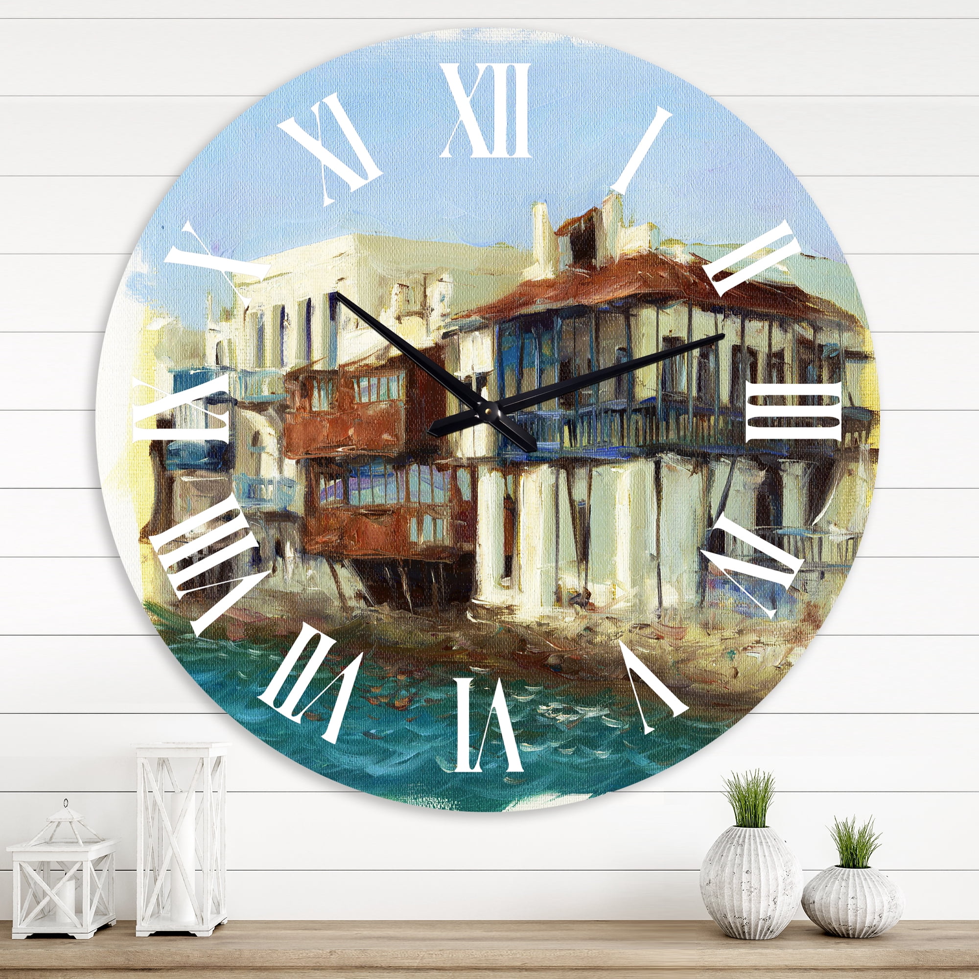 Designart 1 in Coastal Wall Clock