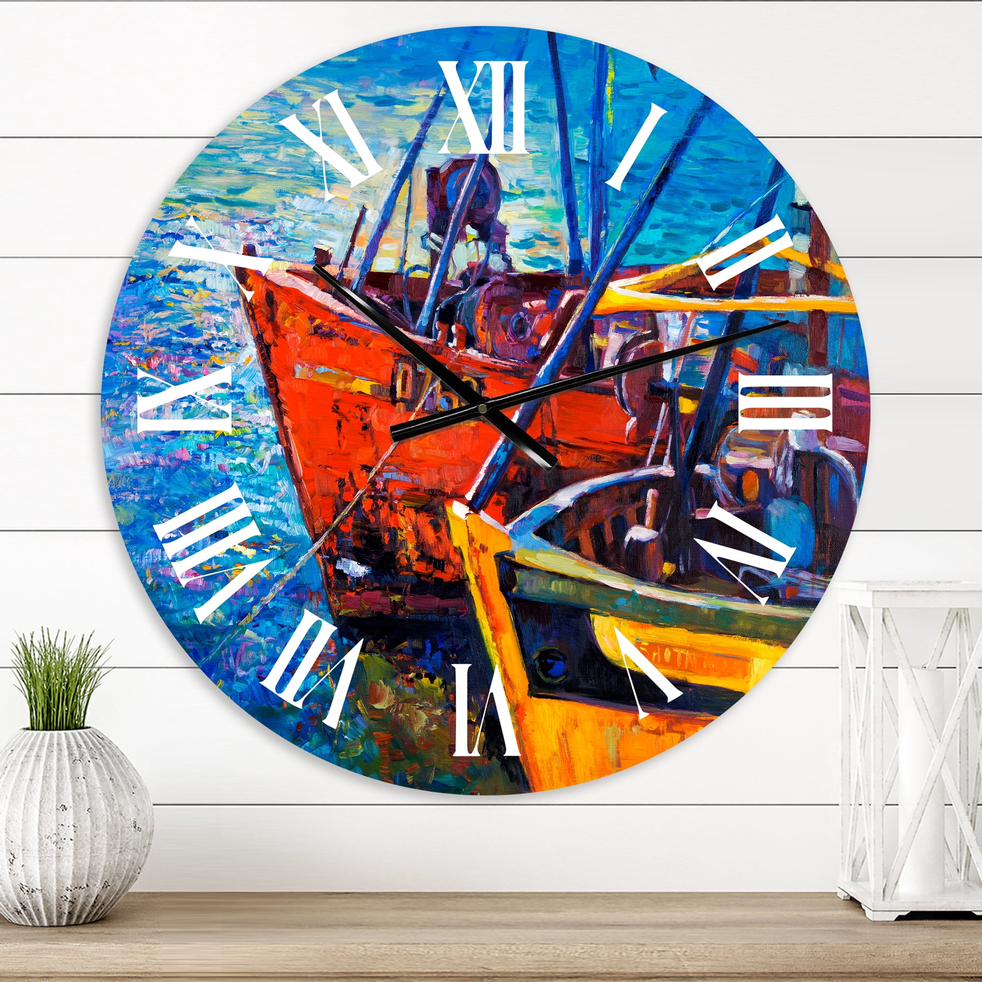 Designart 1 in Coastal Wall Clock